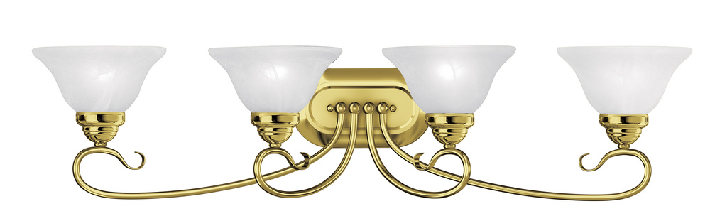 4 Light Polished Brass Bath, Polished Brass Vanity Lighting