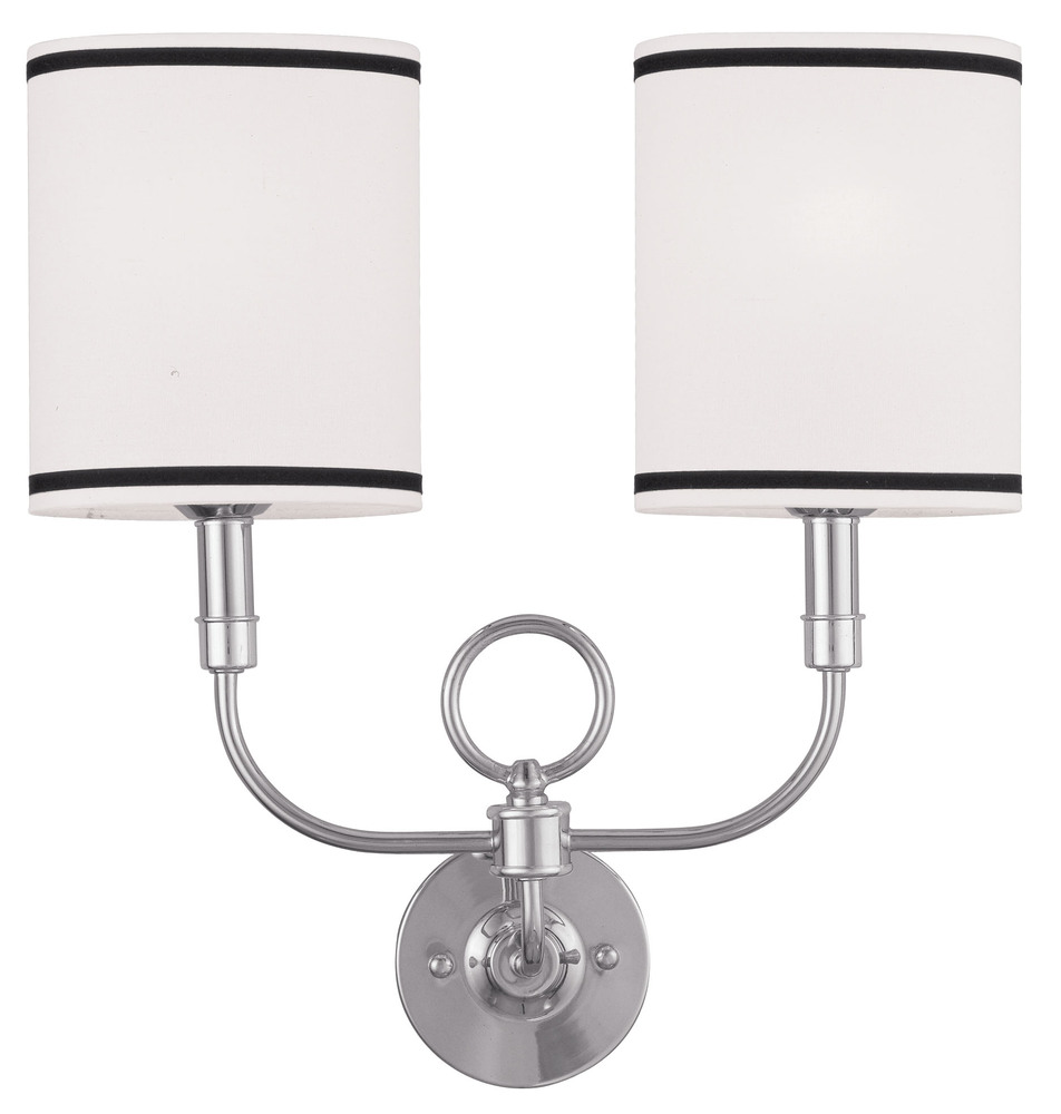 2 Light Brushed Nickel Wall Sconce